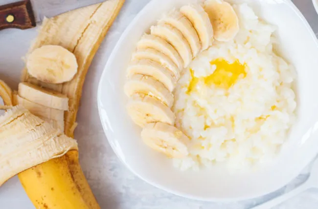 Banana and rice porridge