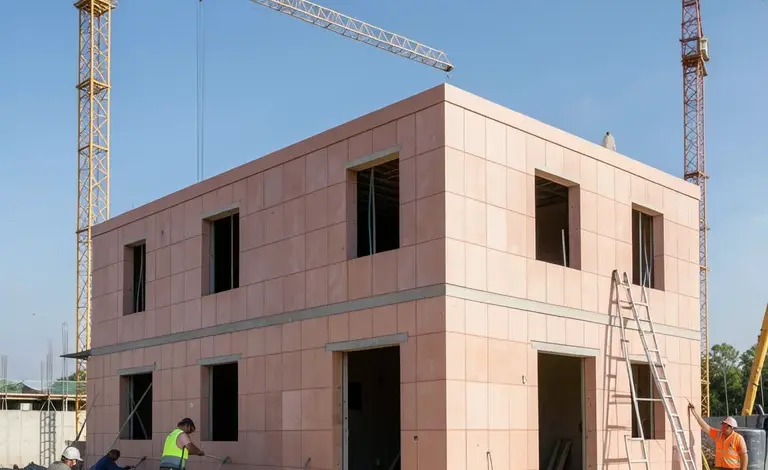 Jak funguje hrubá stavba z keramického betonu - ilustrační foto