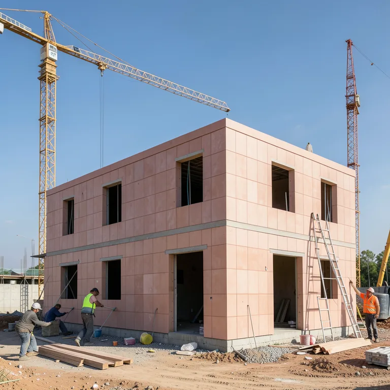 Jak funguje hrubá stavba z keramického betonu - ilustrační foto