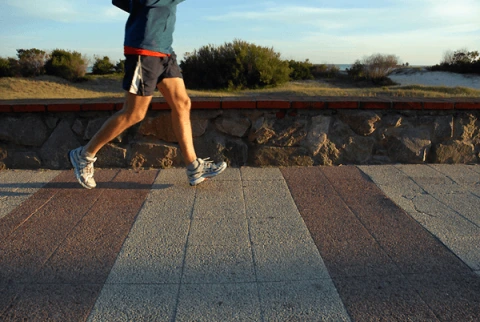 Person running outdoors